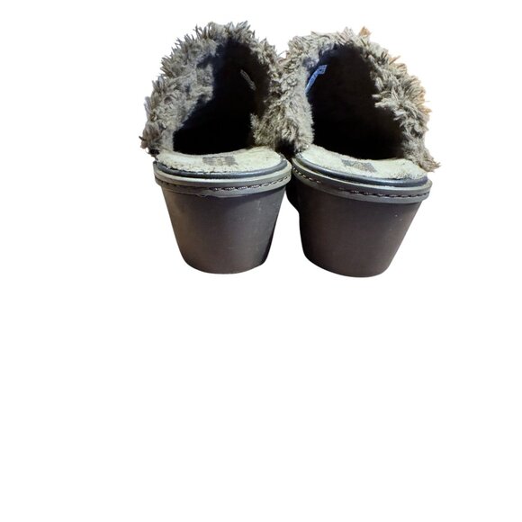 Crocs Cobbler Eva Faux Lined Clogs Wedge Heel Size W7 Brown Comfortable Slip-On - Picture 4 of 7